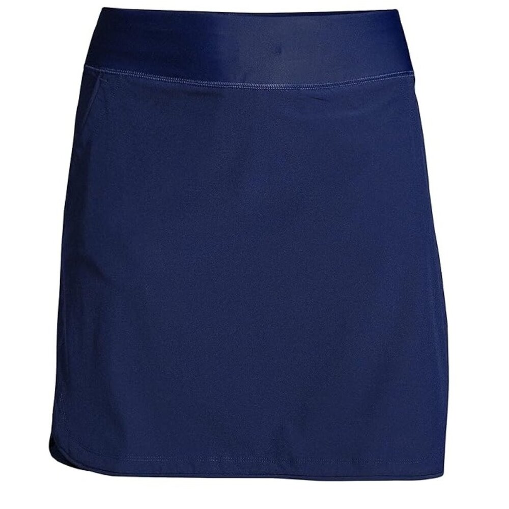 NWT Lands' End Women Comfort Waist Swim Skirt Deep Sea Navy Size 2-24W $65 4C695 - Picture 3 of 5